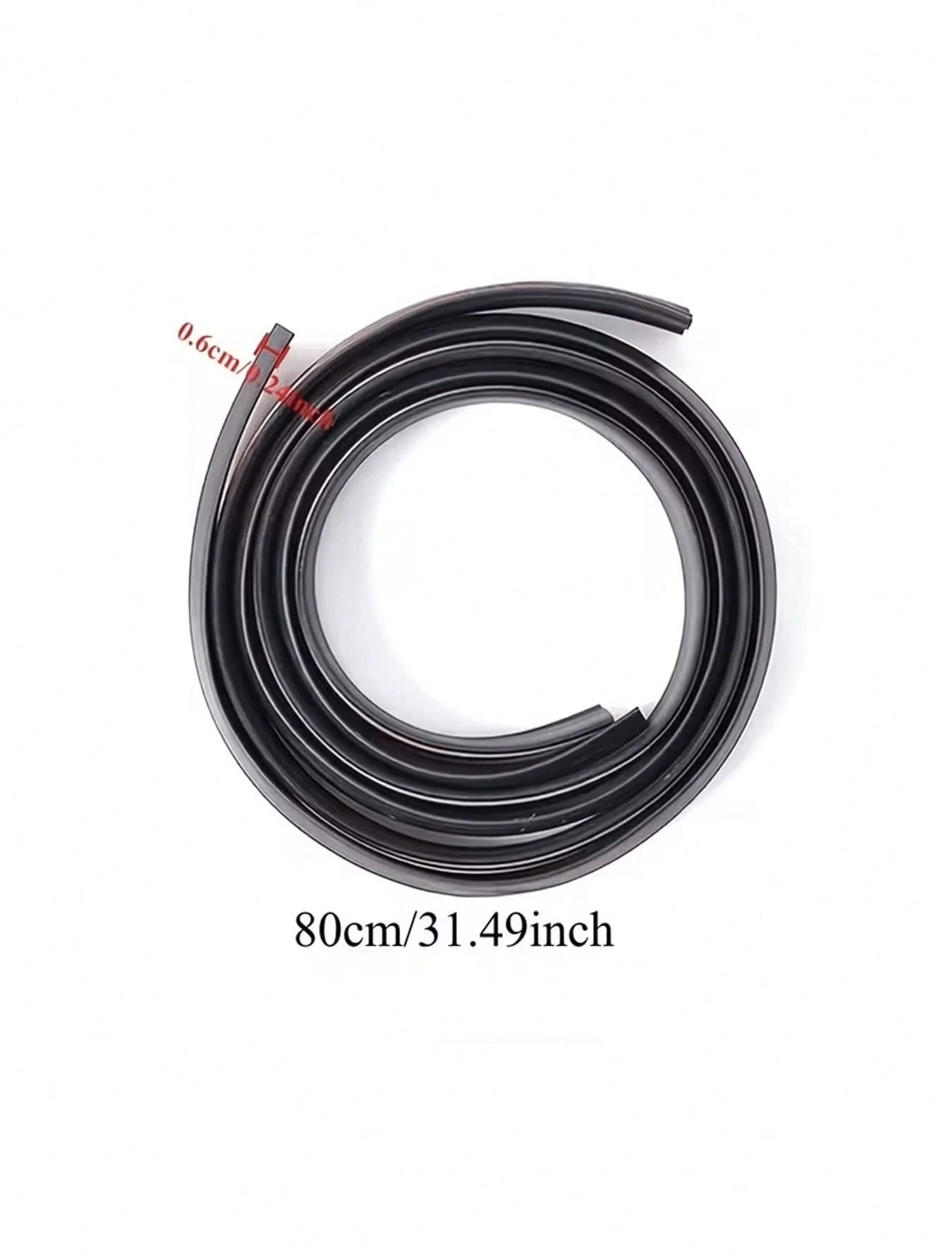 1pc D-Type Rubber Sealing Strip, Self-Adhesive Car Fuel Tank And Charging Port Cover Dustproof Seal, Can Be Cut And Installed Easily, Flexible Household Gap Seal, Waterproof Strip For Car Doors, Windo