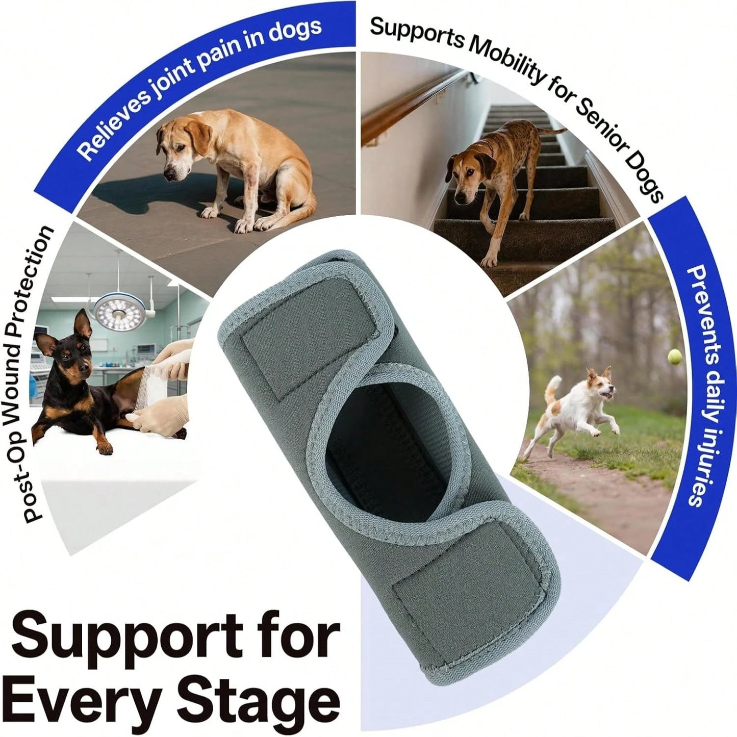 1pc Dog Leg Brace, Suitable For Limb Joint, Wound, Sprain And Arthritis Recovery Treatment