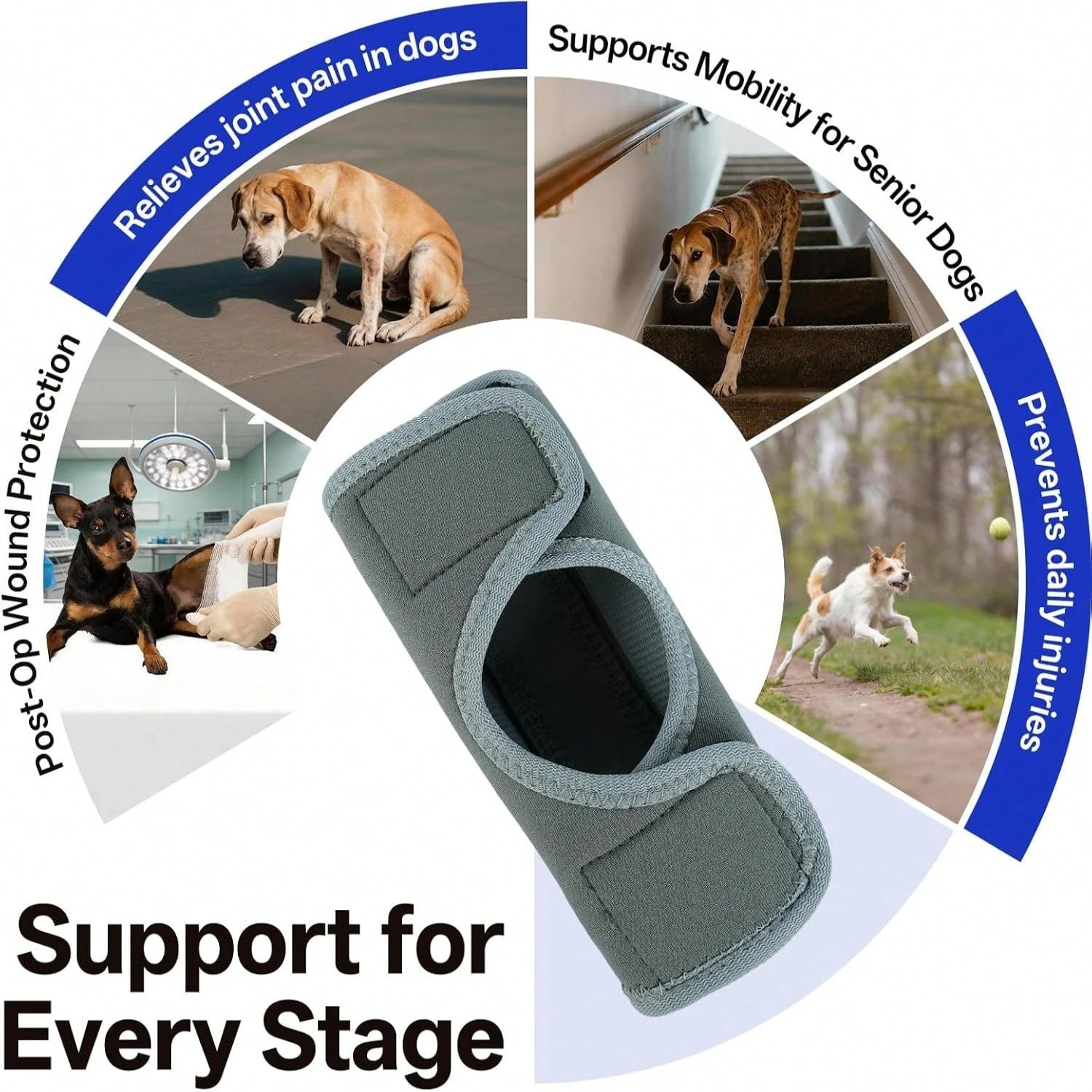 1pc Dog Leg Brace, Suitable For Limb Joint, Wound, Sprain And Arthritis Recovery Treatment
