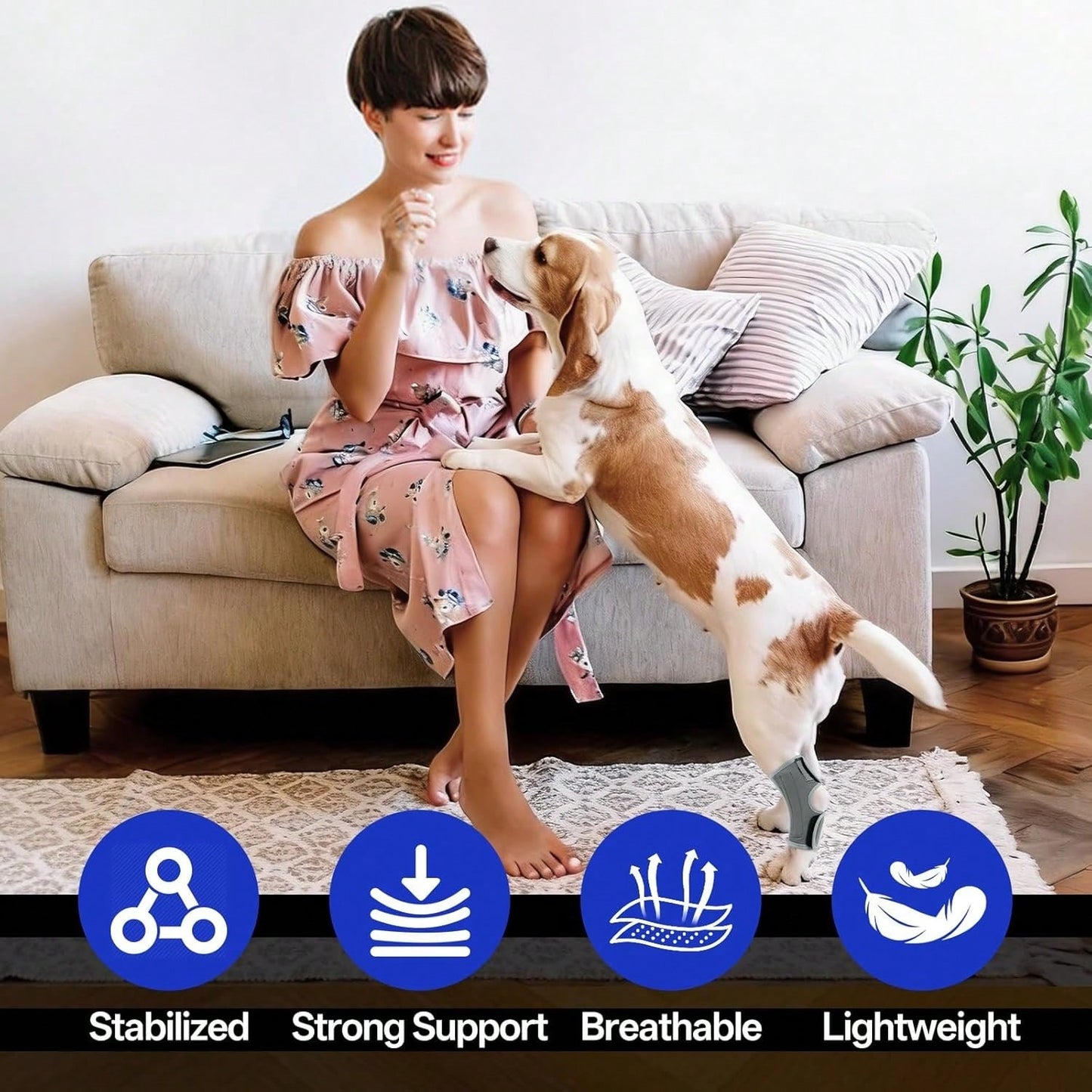1pc Dog Leg Brace, Suitable For Limb Joint, Wound, Sprain And Arthritis Recovery Treatment