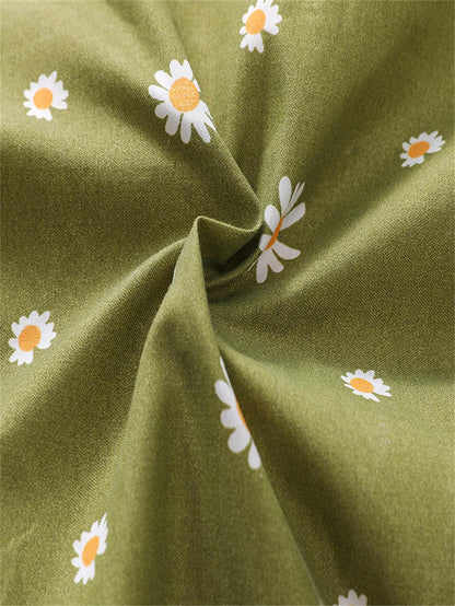 1pc Dual-Layer Daisy Patterned Waterproof Shower Cap Back To School