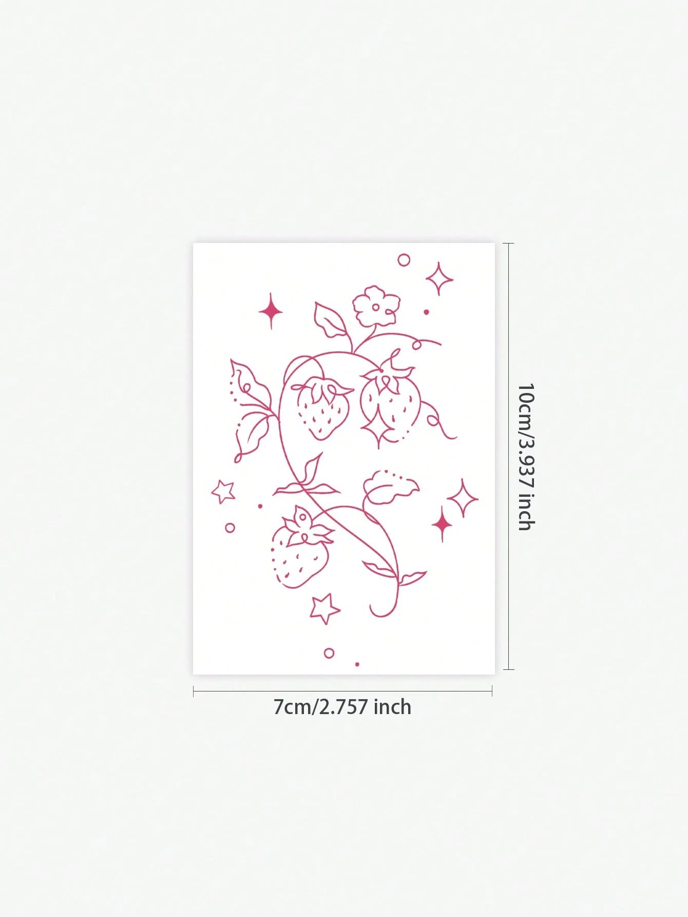 1pc East Asian Art Style Red Flower Temporary Tattoo Sticker, Waterproof, Sweatproof, Disposable Use, Arm/Back Adhesive, Suitable For Fashionable People's Daily Use