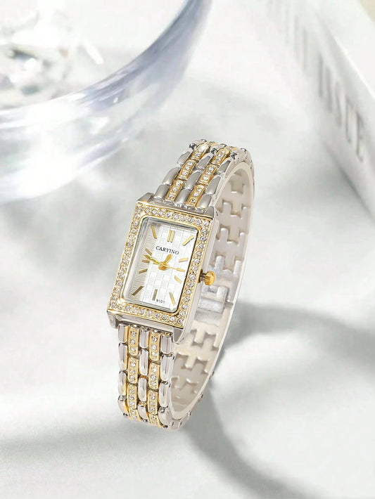 1pc Elegant Luxurious Fashion Diamond Jewelry Women Bracelet Watch, Birthday Gift, Holiday Gift