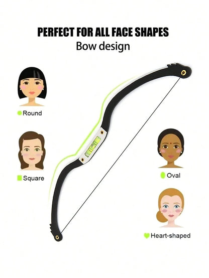 1pc Embroidered Eyebrow Ruler, Horizontal Design, Eyebrow Shaping Template, Symmetrical Eyebrow Template Tool, With Level, Essential Tool For Beauticians