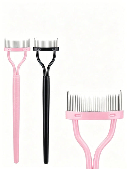 1pc Eyelash Comb,Eyelash Separator,Steel Needle Eyelash Comb,Stainless Steel Fine-Tooth Comb,Eyelash Comb For Separating And Grooming Lashes,Eyeshadow Brush,False Eyelash,Bathroom Accessories,Holiday