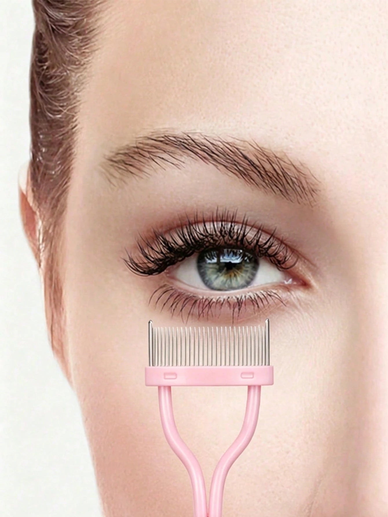 1pc Eyelash Comb,Eyelash Separator,Steel Needle Eyelash Comb,Stainless Steel Fine-Tooth Comb,Eyelash Comb For Separating And Grooming Lashes,Eyeshadow Brush,False Eyelash,Bathroom Accessories,Holiday