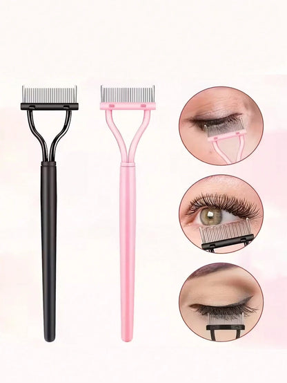1pc Eyelash Comb,Eyelash Separator,Steel Needle Eyelash Comb,Stainless Steel Fine-Tooth Comb,Eyelash Comb For Separating And Grooming Lashes,Eyeshadow Brush,False Eyelash,Bathroom Accessories,Holiday