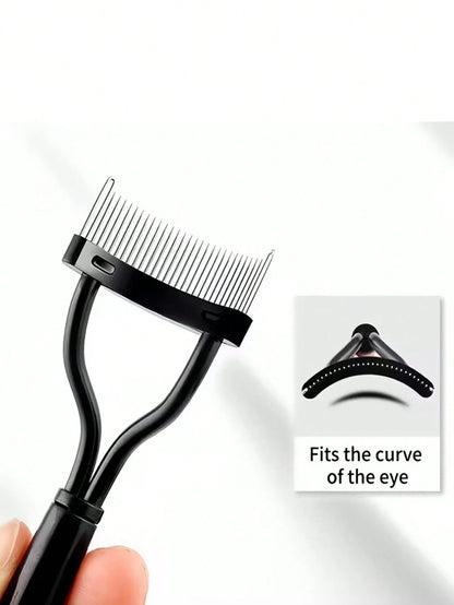 1pc Eyelash Comb,Eyelash Separator,Steel Needle Eyelash Comb,Stainless Steel Fine-Tooth Comb,Eyelash Comb For Separating And Grooming Lashes,Eyeshadow Brush,False Eyelash,Bathroom Accessories,Holiday