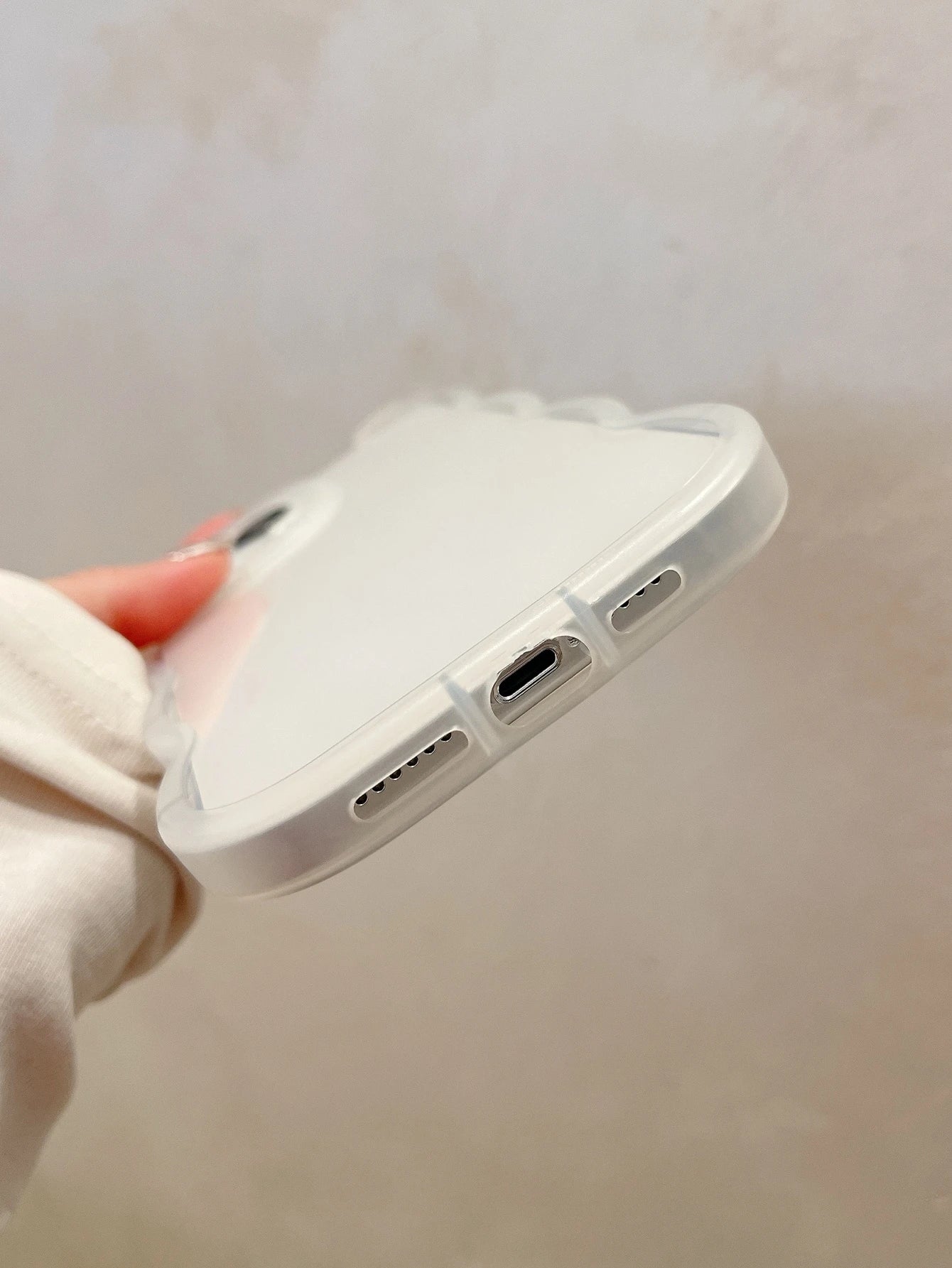 1PC Fashionable Cat Ear Wave Shape Protective Thick Transparent TPU Material Phone Case Compatible With IPhone 7/8/7Plus/8Plus/X/XS/XR/XSMax/11/11Pro/11ProMax/12/12Pro/12ProMax/13/13Pro/13ProMax/14/14