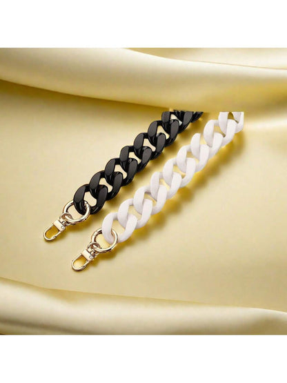 1pc Fashionable Detachable Glossy & Matte Acrylic Chain For Handbag, Wallet, Purse DIY Decor, Available In 40cm, 60cm, 80cm And 1m Lengths