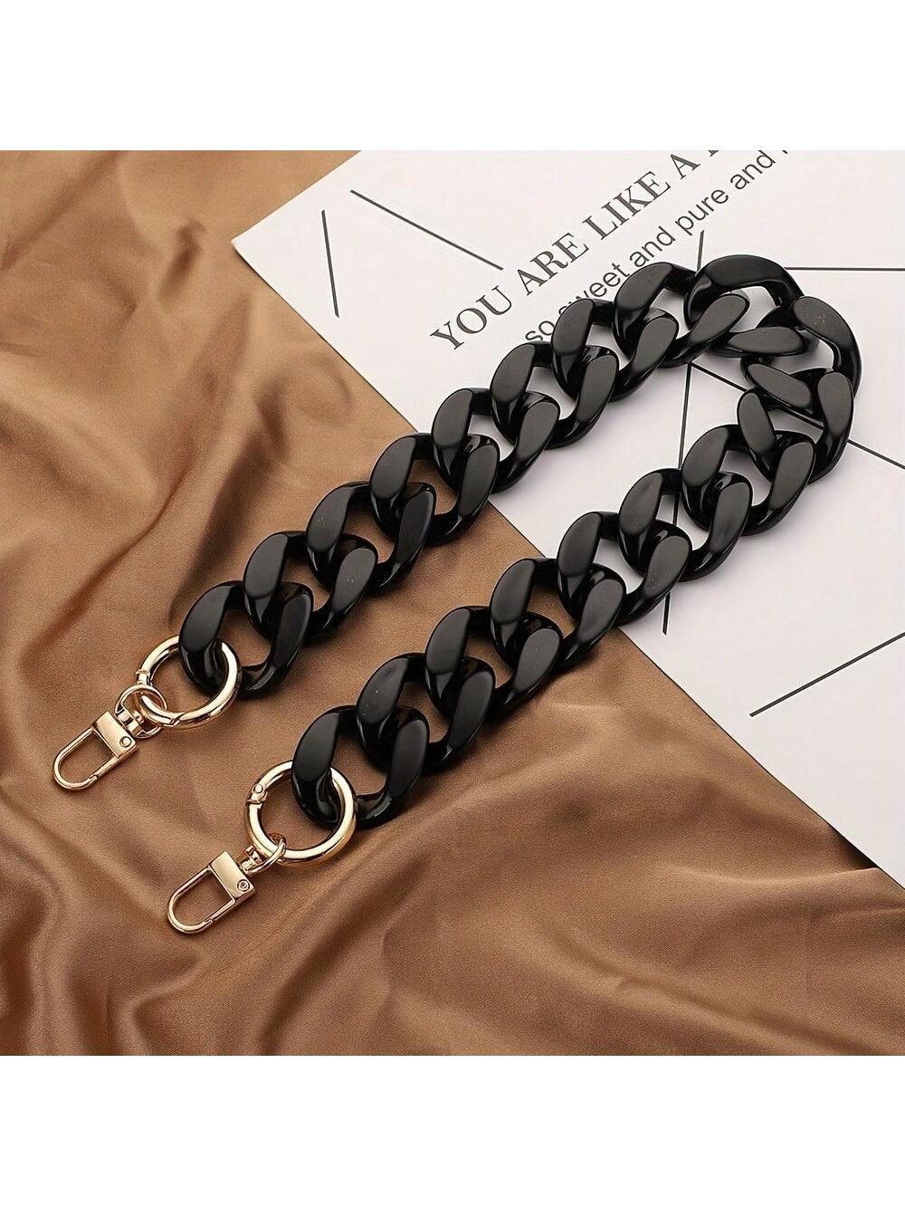 1pc Fashionable Detachable Glossy & Matte Acrylic Chain For Handbag, Wallet, Purse DIY Decor, Available In 40cm, 60cm, 80cm And 1m Lengths