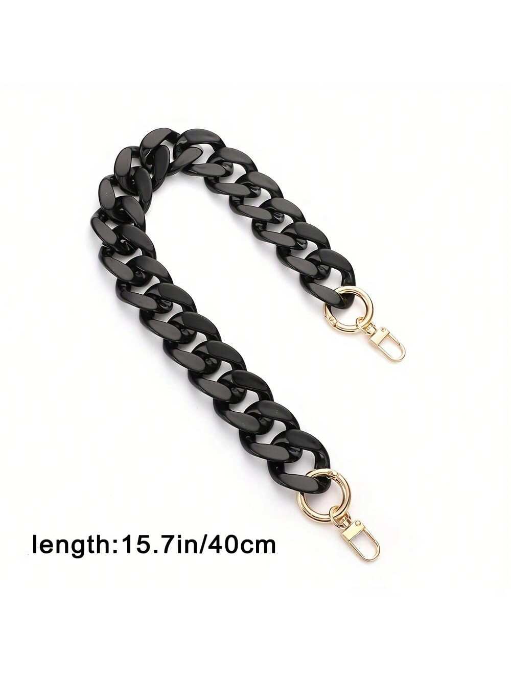 1pc Fashionable Detachable Glossy & Matte Acrylic Chain For Handbag, Wallet, Purse DIY Decor, Available In 40cm, 60cm, 80cm And 1m Lengths
