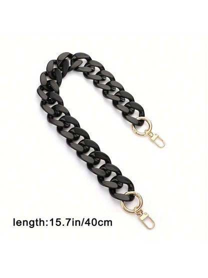 1pc Fashionable Detachable Glossy & Matte Acrylic Chain For Handbag, Wallet, Purse DIY Decor, Available In 40cm, 60cm, 80cm And 1m Lengths