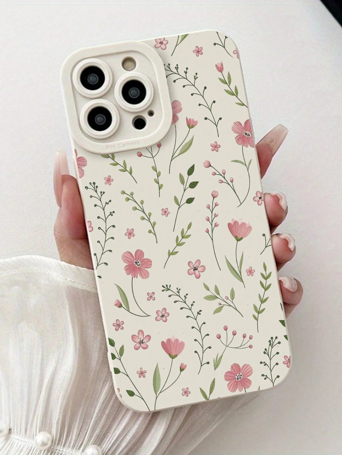 1pc Fashionable Floral Pattern Shockproof Phone Case, Suitable For IPhone 16/11/16 Pro/16 Plus/16 Pro Max/16 E/15 Pro Max/13/14/12/XS/XR/7G/8P, Galaxy S25/S25 Plus/S25 Ultra/A16/A36/A26/A56/A50/A12/A3