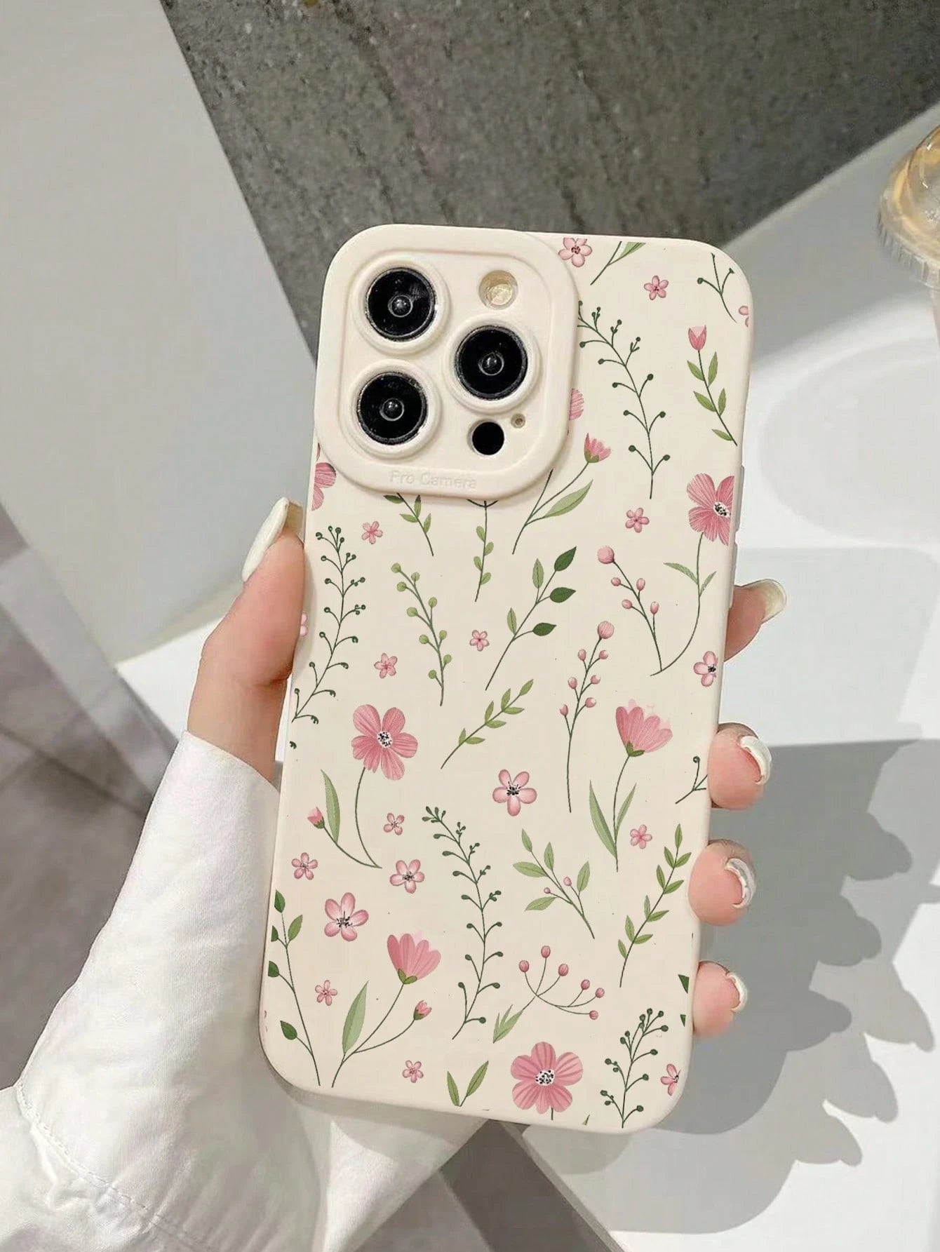1pc Fashionable Floral Pattern Shockproof Phone Case, Suitable For IPhone 16/11/16 Pro/16 Plus/16 Pro Max/16 E/15 Pro Max/13/14/12/XS/XR/7G/8P, Galaxy S25/S25 Plus/S25 Ultra/A16/A36/A26/A56/A50/A12/A3