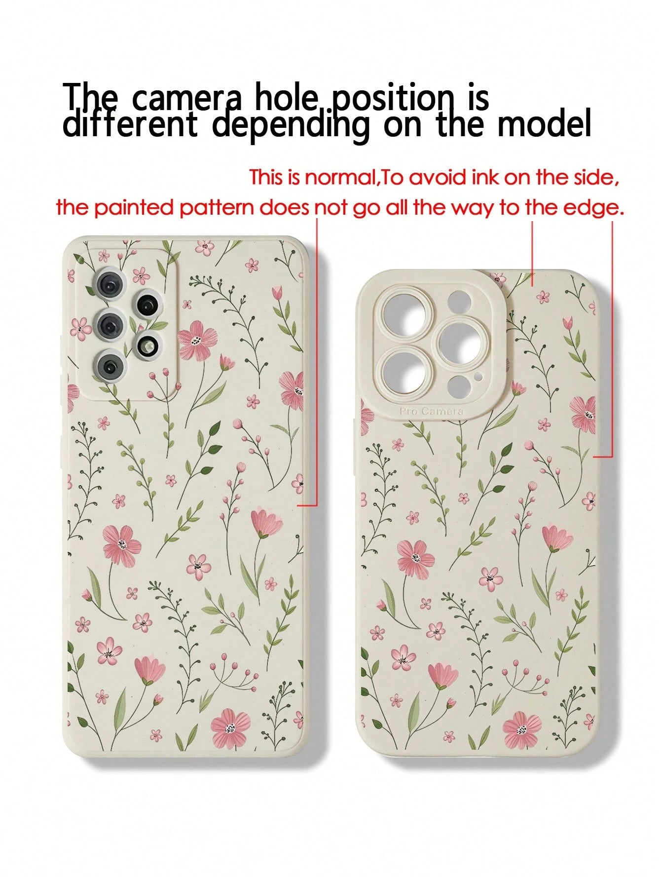 1pc Fashionable Floral Pattern Shockproof Phone Case, Suitable For IPhone 16/11/16 Pro/16 Plus/16 Pro Max/16 E/15 Pro Max/13/14/12/XS/XR/7G/8P, Galaxy S25/S25 Plus/S25 Ultra/A16/A36/A26/A56/A50/A12/A3