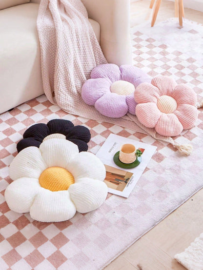 1pc Flower Shaped Throw Pillow, Decorative Cushion For Bed And Sofa, Daisy Design Home Decor Pillow, Bedroom Decoration, Room Decor, Daily Party, Spring/Summer Pillow, Outdoor Garden Summer Cushion