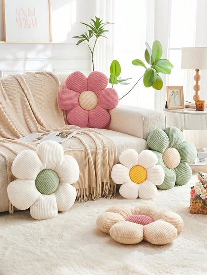 1pc Flower Shaped Throw Pillow, Decorative Cushion For Bed And Sofa, Daisy Design Home Decor Pillow, Bedroom Decoration, Room Decor, Daily Party, Spring/Summer Pillow, Outdoor Garden Summer Cushion