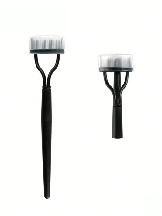 1pc Foldable Black Eyelash Comb, Stainless Steel Dense Tooth Eyelash Brush, Portable Eyelash Curling Assistant Tool, Eye Makeup Tool, False Eyelash Grooming Tool