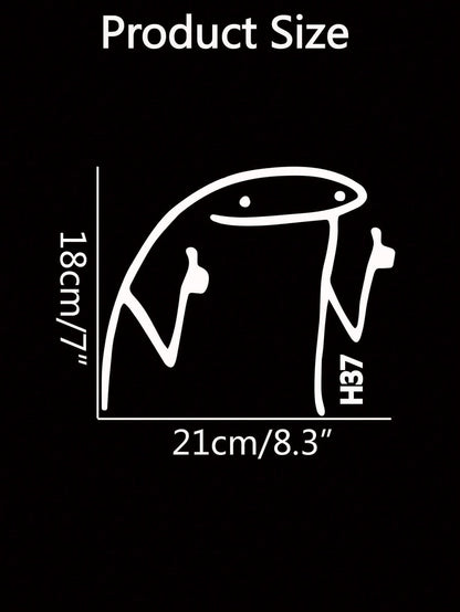 1pc Funny Pattern Car Window Stickers Add Interest To Motorcycle Cars