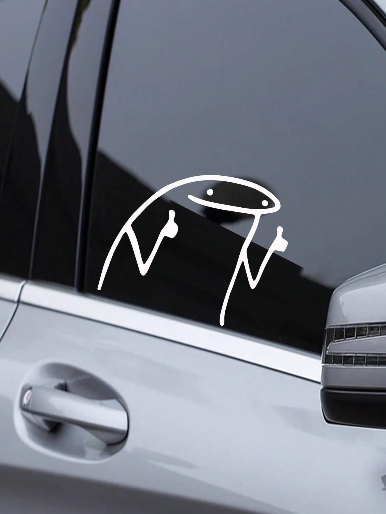 1pc Funny Pattern Car Window Stickers Add Interest To Motorcycle Cars