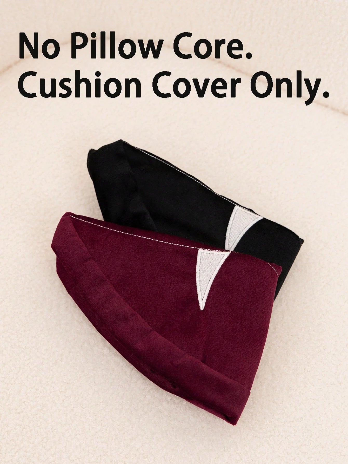 1pc Halloween Black Vampire Lips Shaped Pillow Case, Suitable For Indoor Decoration, Halloween Decoration, All-Season Pillow Cover, Without Insert