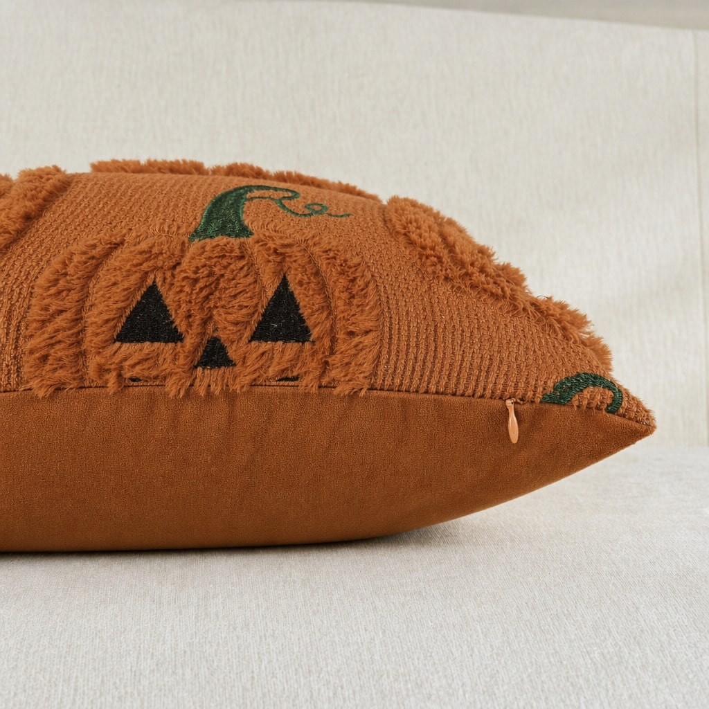 1PC Halloween Pumpkin Pattern Decorative Pillow Case, Soft Plush Sofa Cushion Cover, Suitable For Home Use