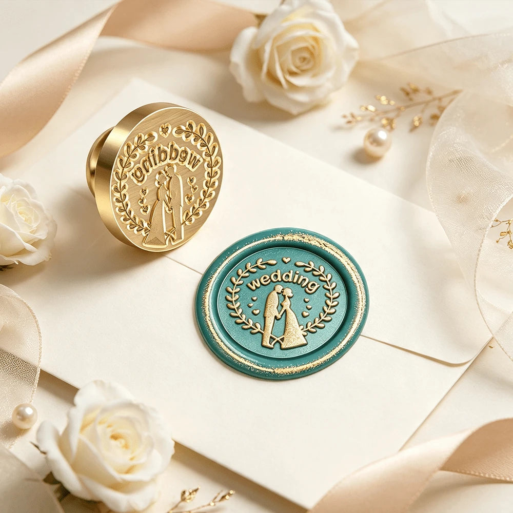 1pc Handle-Free English Blessing "Blessing/Happiness/Thank You/Happy Birthday/Love" Pattern Wax Seal Stamp- Wedding Invitation Wax Seal- Gift Packaging Wax Seal