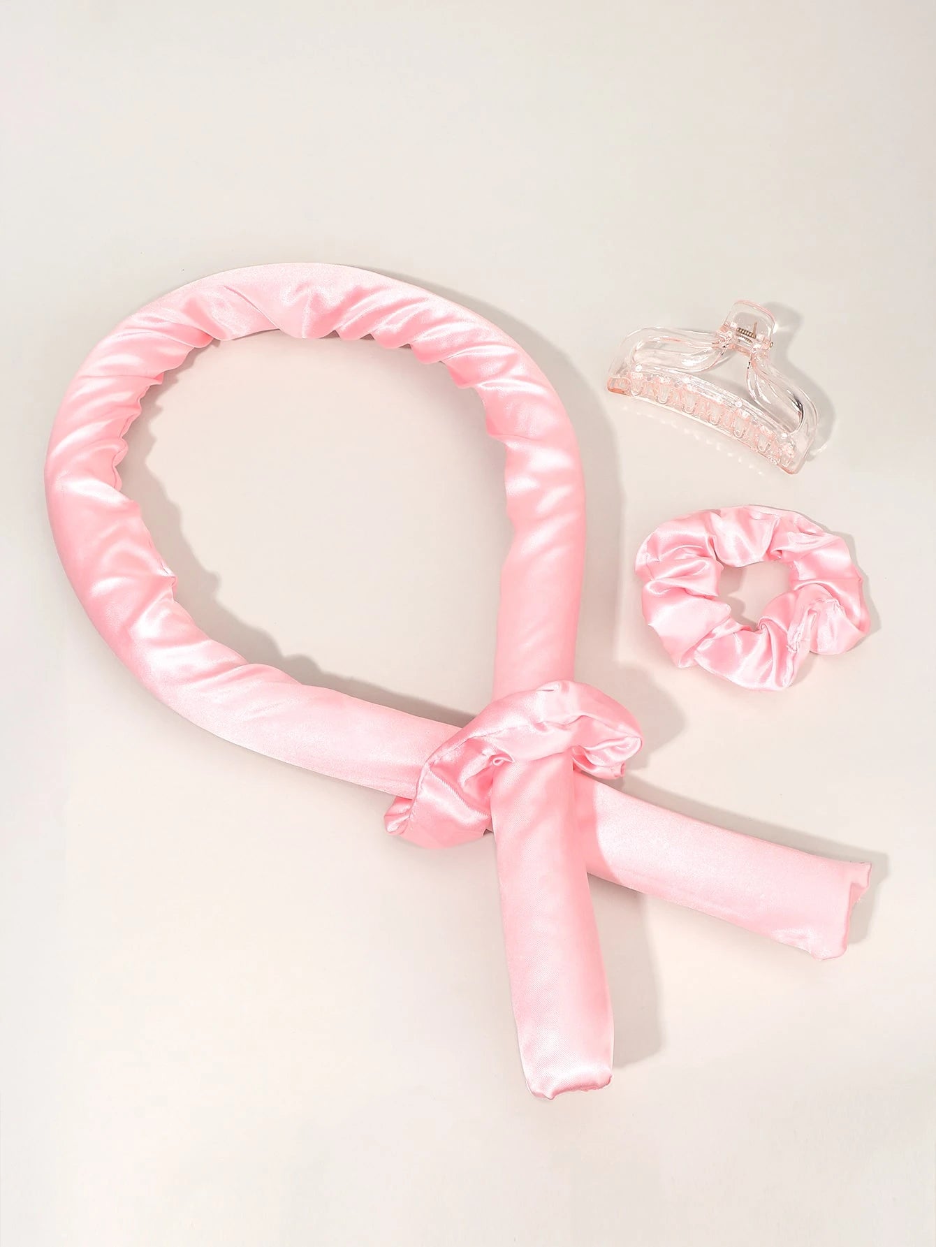 1PC Heatless Curling Rod Headband, Heatless Hair Curler No Heat Curls Ribbon With Hair Clips And Scrunchies Sleeping Curls Silk Ribbon Hair Rollers.(Apricot), Hair Rollers, Heatless Curls, Hair Curler