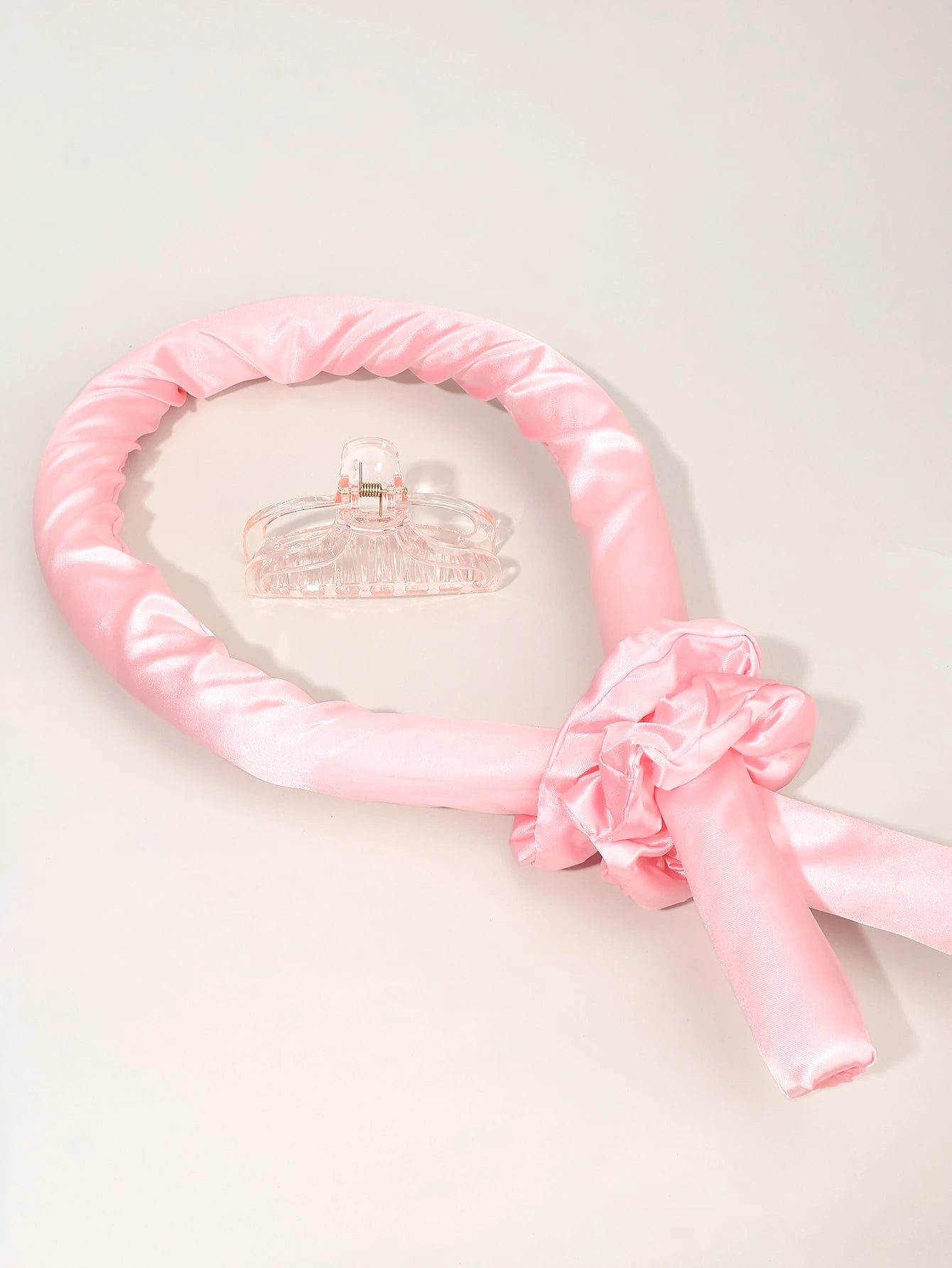 1PC Heatless Curling Rod Headband, Heatless Hair Curler No Heat Curls Ribbon With Hair Clips And Scrunchies Sleeping Curls Silk Ribbon Hair Rollers.(Apricot), Hair Rollers, Heatless Curls, Hair Curler