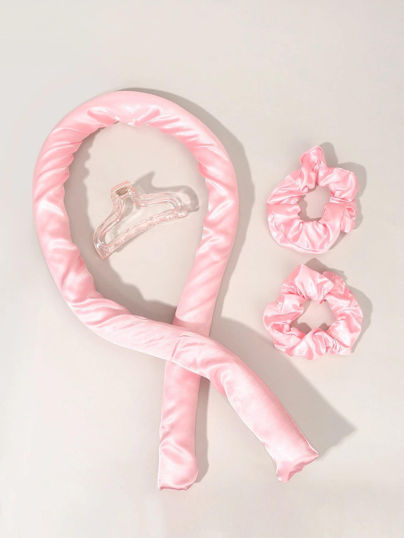1PC Heatless Curling Rod Headband, Heatless Hair Curler No Heat Curls Ribbon With Hair Clips And Scrunchies Sleeping Curls Silk Ribbon Hair Rollers.(Apricot), Hair Rollers, Heatless Curls, Hair Curler