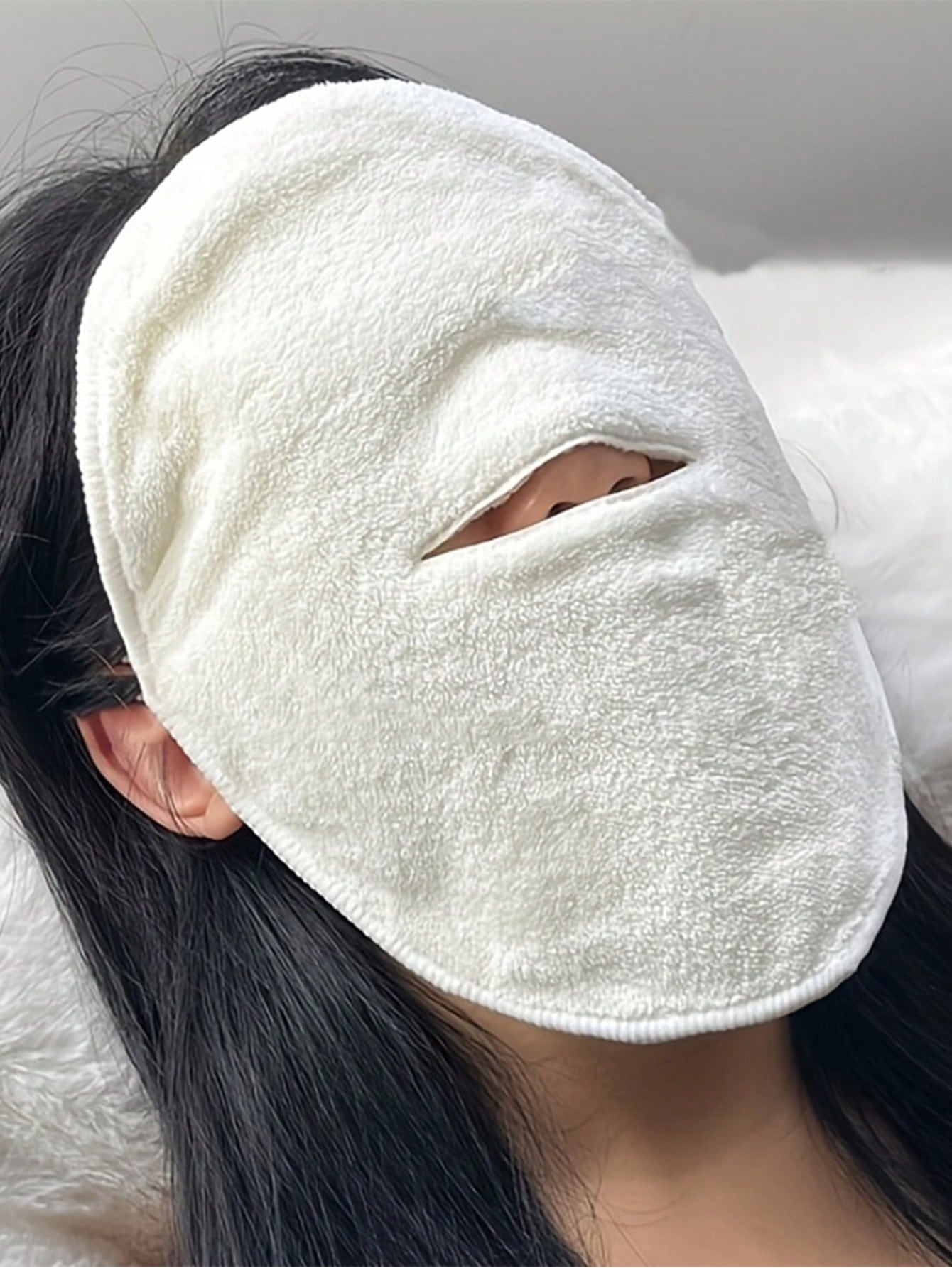1pc Hot Compress Face Towel Masks, Reusable Facial Steamer Towel For Hot Cold Skin Care Home Bathroom Decor Back To School For Beauty Salon Home Bathroom