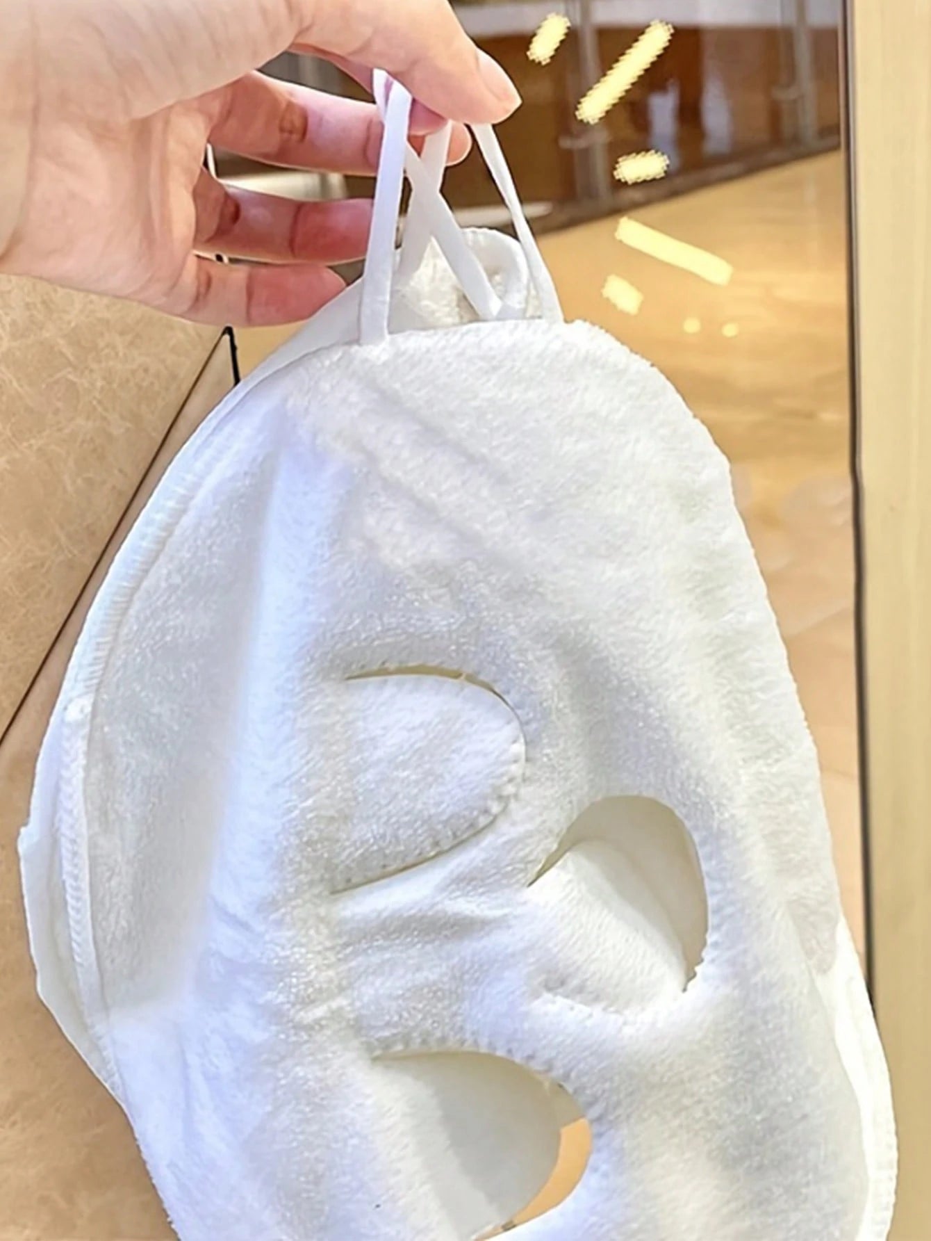 1pc Hot Compress Face Towel Masks, Reusable Facial Steamer Towel For Hot Cold Skin Care Home Bathroom Decor Back To School For Beauty Salon Home Bathroom