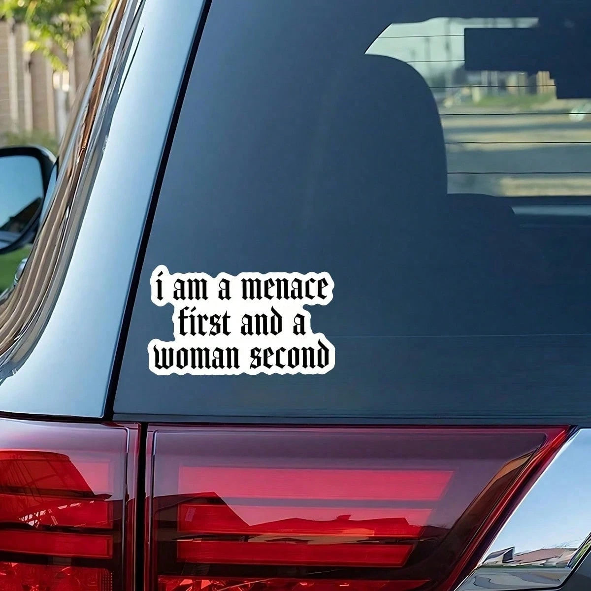 1pc "I'm A Threat First, A Woman Second" Vinyl Sticker, Suitable For Cars, Laptops, Water Bottles, Etc., Car Accessories Sticker