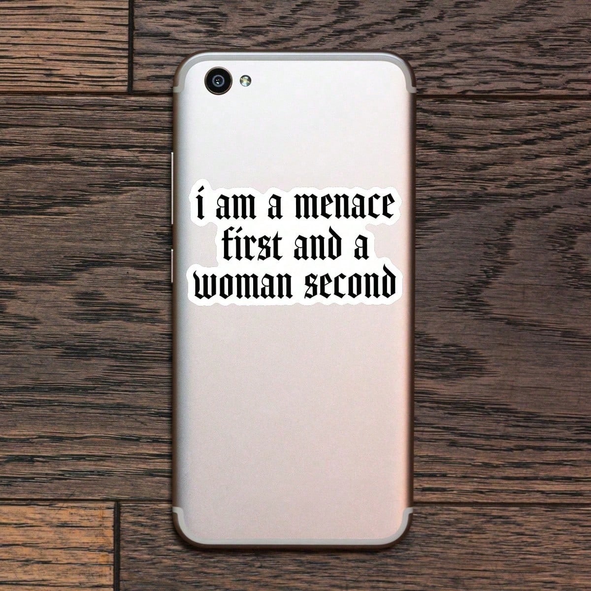 1pc "I'm A Threat First, A Woman Second" Vinyl Sticker, Suitable For Cars, Laptops, Water Bottles, Etc., Car Accessories Sticker