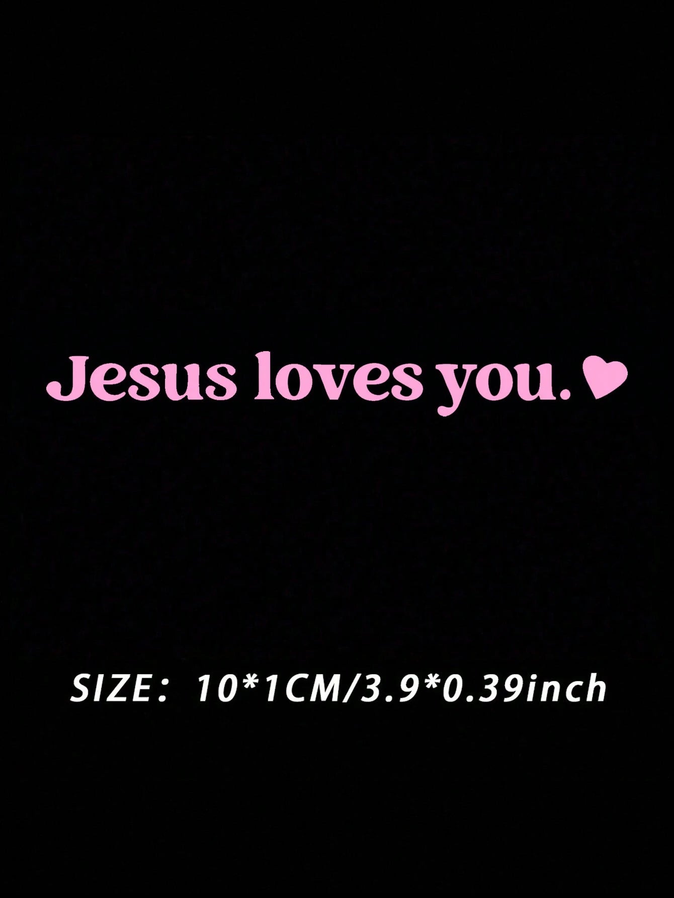 1pc "Jesus Loves You" Car Sticker, Driving Decal, Rearview Mirror Sticker