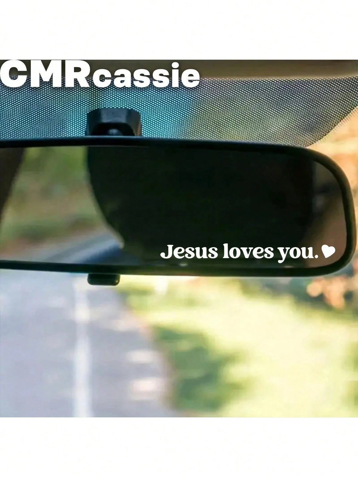 1pc "Jesus Loves You " Car Stickers, Driving Stickers,Car Rearview Mirror Stickers