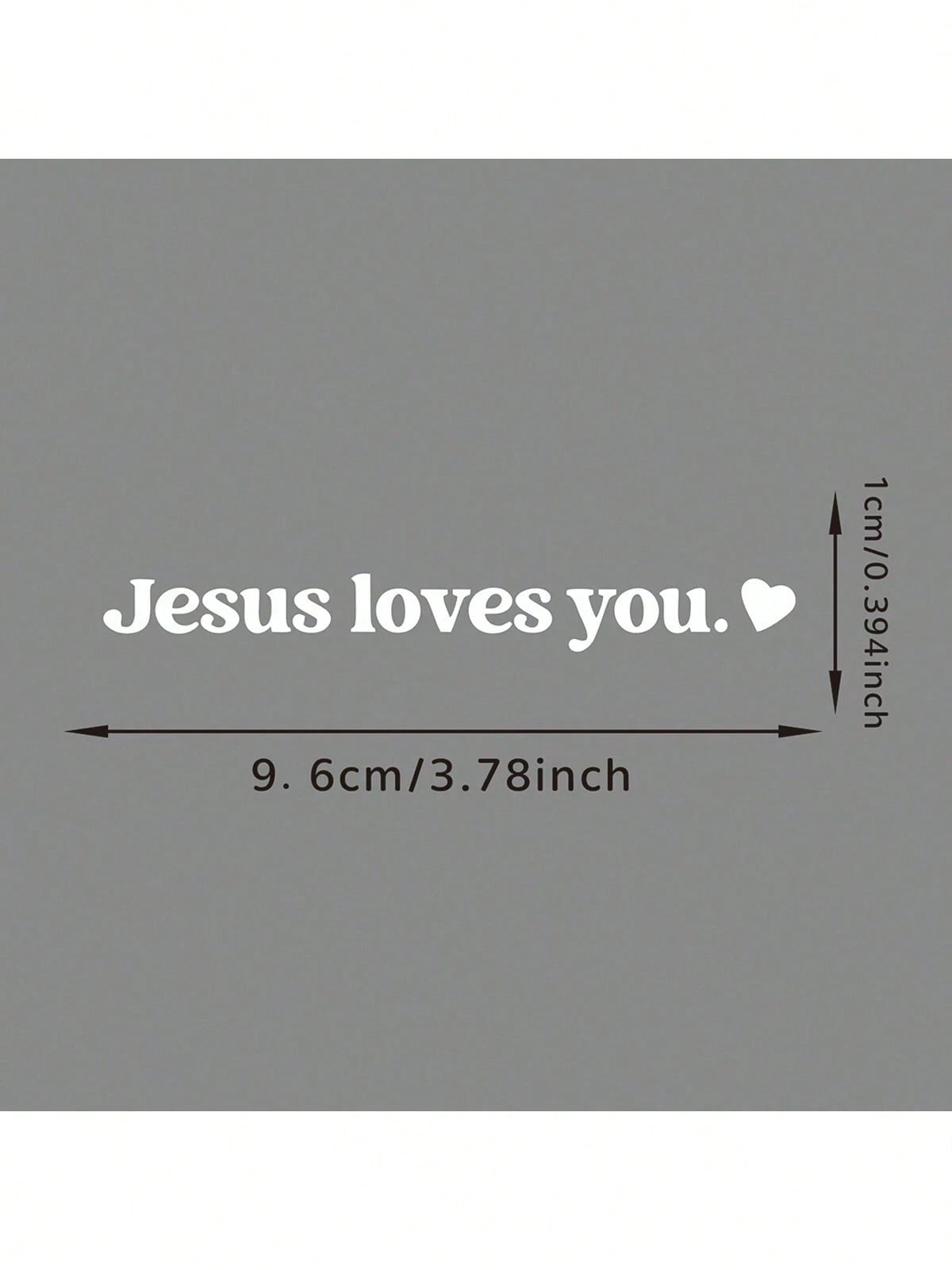 1pc "Jesus Loves You " Car Stickers, Driving Stickers,Car Rearview Mirror Stickers