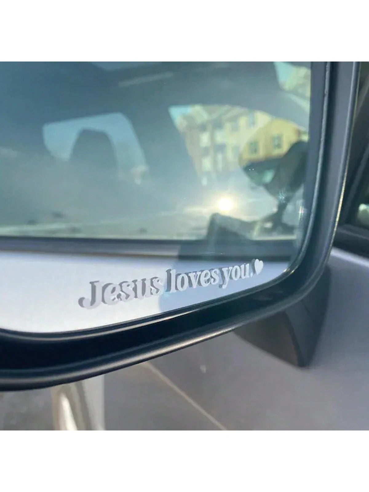 1pc "Jesus Loves You " Car Stickers, Driving Stickers,Car Rearview Mirror Stickers