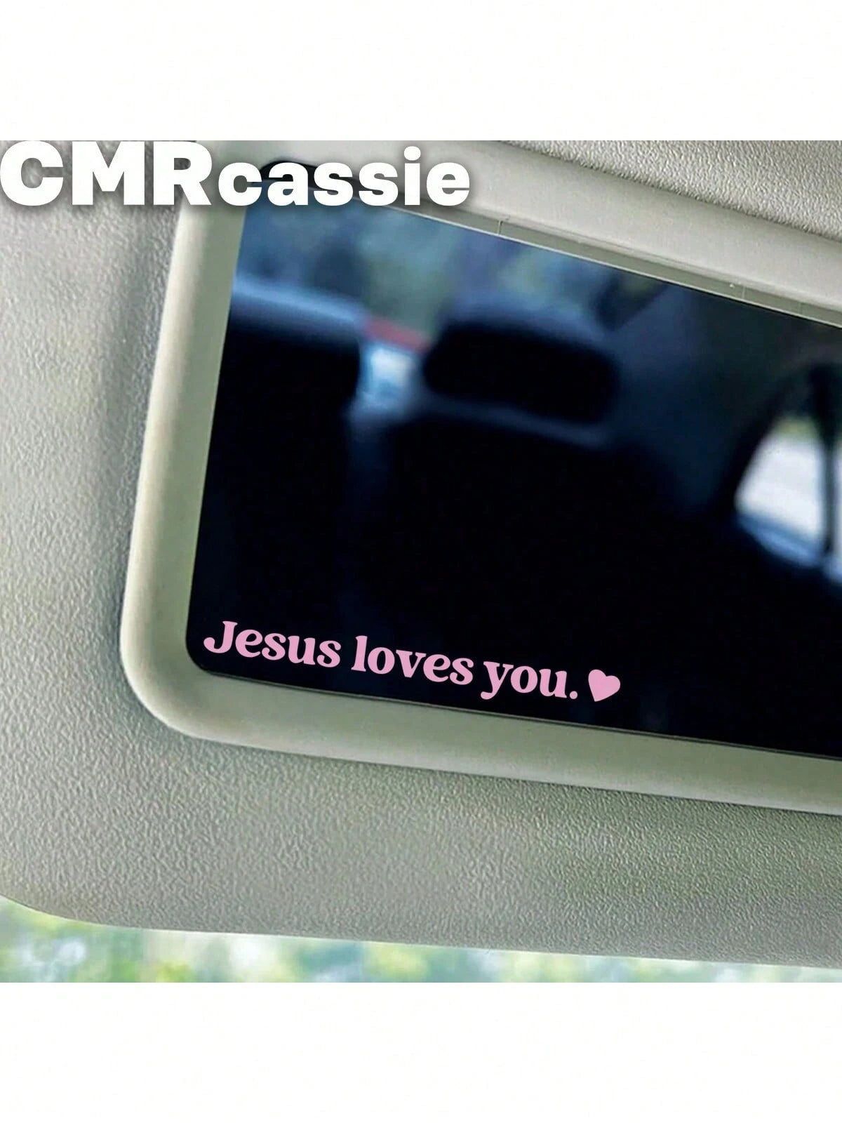 1pc "Jesus Loves You " Car Stickers, Driving Stickers,Car Rearview Mirror Stickers