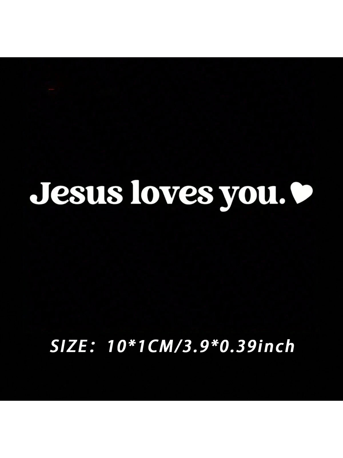 1pc "Jesus Loves You " Car Stickers, Driving Stickers,Car Rearview Mirror Stickers