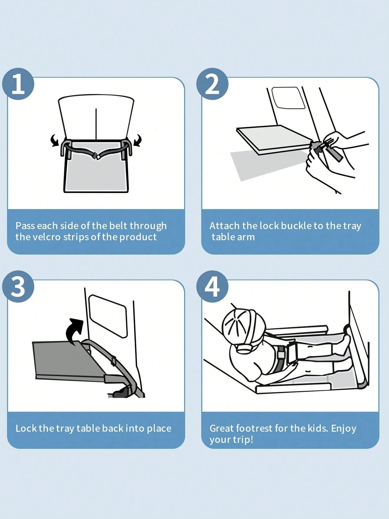 1pc Kids Airplane Travel Seat Extender Pad, Airplane Travel Hammock Travel Bed Seat Extender