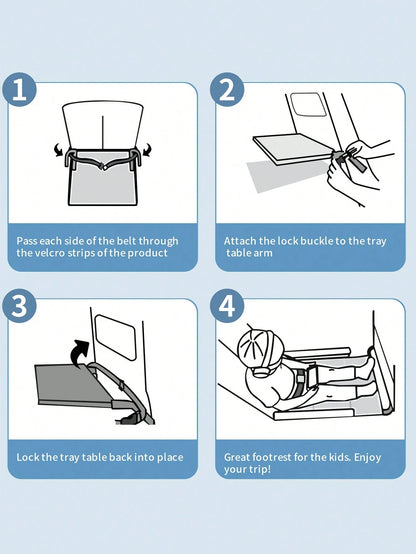 1pc Kids Airplane Travel Seat Extender Pad, Airplane Travel Hammock Travel Bed Seat Extender