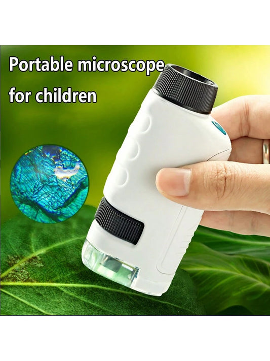 1pc Kids Portable Microscope Magnifier, Adjustable Focus Optical Research Science Educational Exploration Toy For Children