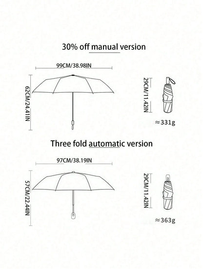 1pc Leopard Print Parasol, Fully Automatic Retro Umbrella, Sun & Rain Use, Uv Protection,Easy To Carry,New High-Quality Umbrella,Outdoor Sun Umbrella, Ideal For Commuting And Vacation Use; A Popular I