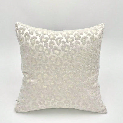 1pc Luxury Leopard Pattern Jacquard Throw Pillow Cover 45*45cm, Suitable For Living Room & Bedroom, High-Quality Feel, Hidden Zipper