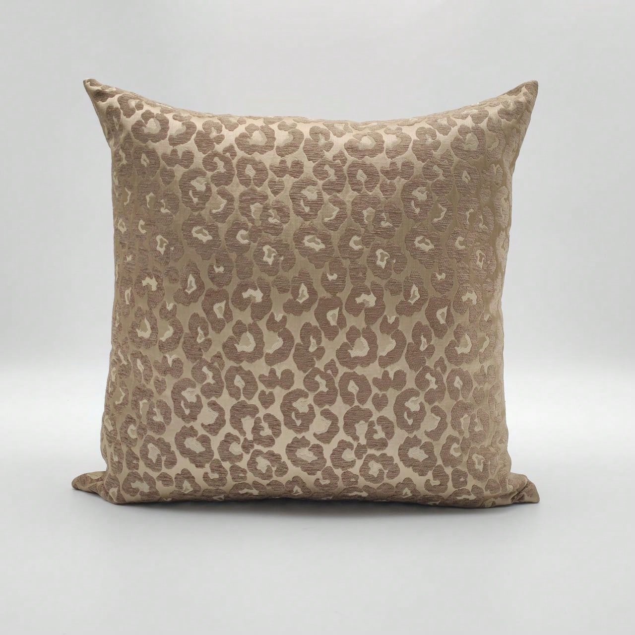 1pc Luxury Leopard Pattern Jacquard Throw Pillow Cover 45*45cm, Suitable For Living Room & Bedroom, High-Quality Feel, Hidden Zipper