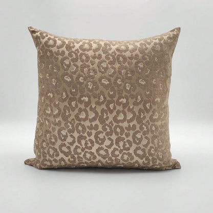 1pc Luxury Leopard Pattern Jacquard Throw Pillow Cover 45*45cm, Suitable For Living Room & Bedroom, High-Quality Feel, Hidden Zipper