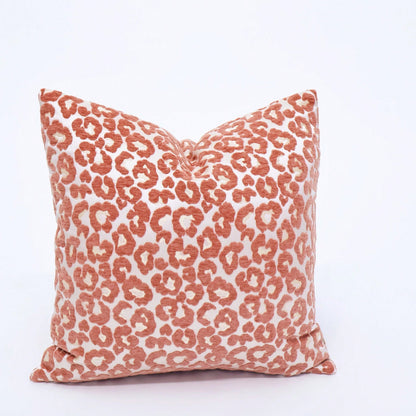 1pc Luxury Leopard Pattern Jacquard Throw Pillow Cover 45*45cm, Suitable For Living Room & Bedroom, High-Quality Feel, Hidden Zipper