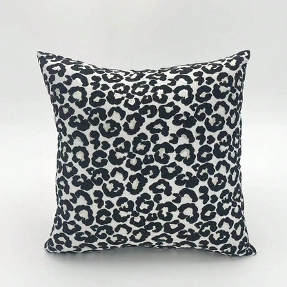 1pc Luxury Leopard Pattern Jacquard Throw Pillow Cover 45*45cm, Suitable For Living Room & Bedroom, High-Quality Feel, Hidden Zipper